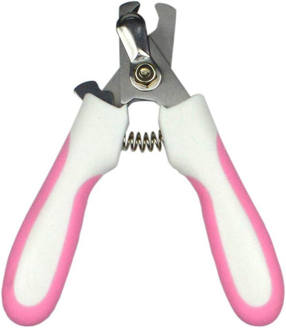 Dog Nail Clippers,Dog Nail Trimmer with Safety Guard to Avoid Over,Stainless Steel Razor Sharp Blades,Professional Grooming Tool at Home for Small Breed Dogs Cats Pink