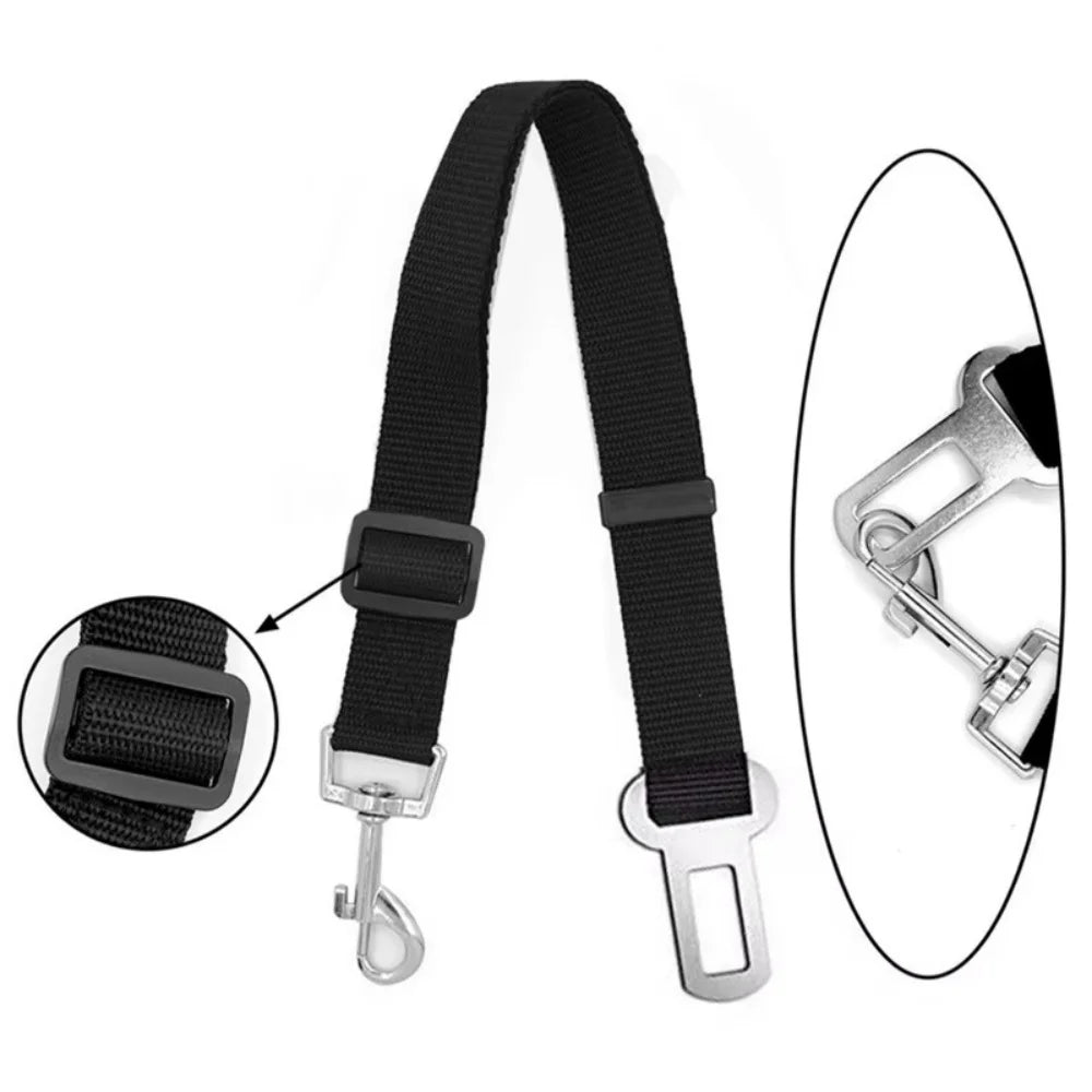Dog Car Seat Belt Safety Protector Travel Pets Accessories Dog Leash Collar Breakaway Solid Car Harness