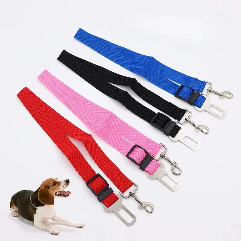 Dog Car Seat Belt Safety Protector Travel Pets Accessories Dog Leash Collar Breakaway Solid Car Harness