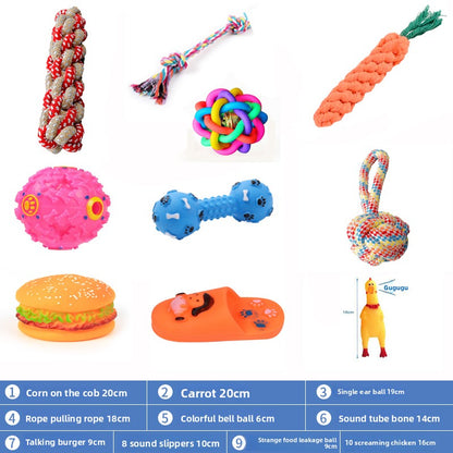 Durable Squeaky Dog Chew Toys Set