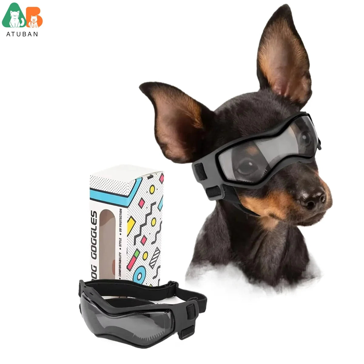 Dog Goggles Small Breed, Dog Sunglasses for Small Breed UV Protection Eyewear for Small Dog Puppy Outdoor Riding Driving