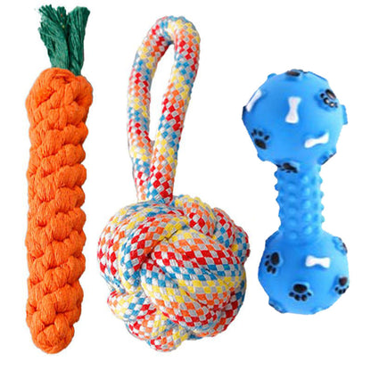 Durable Squeaky Dog Chew Toys Set