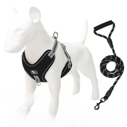 Adjustable Reflective Dog Harness Leash