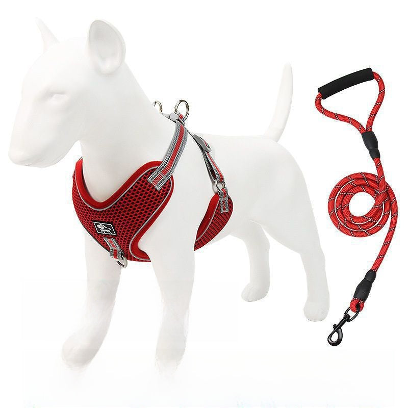 Adjustable Reflective Dog Harness Leash