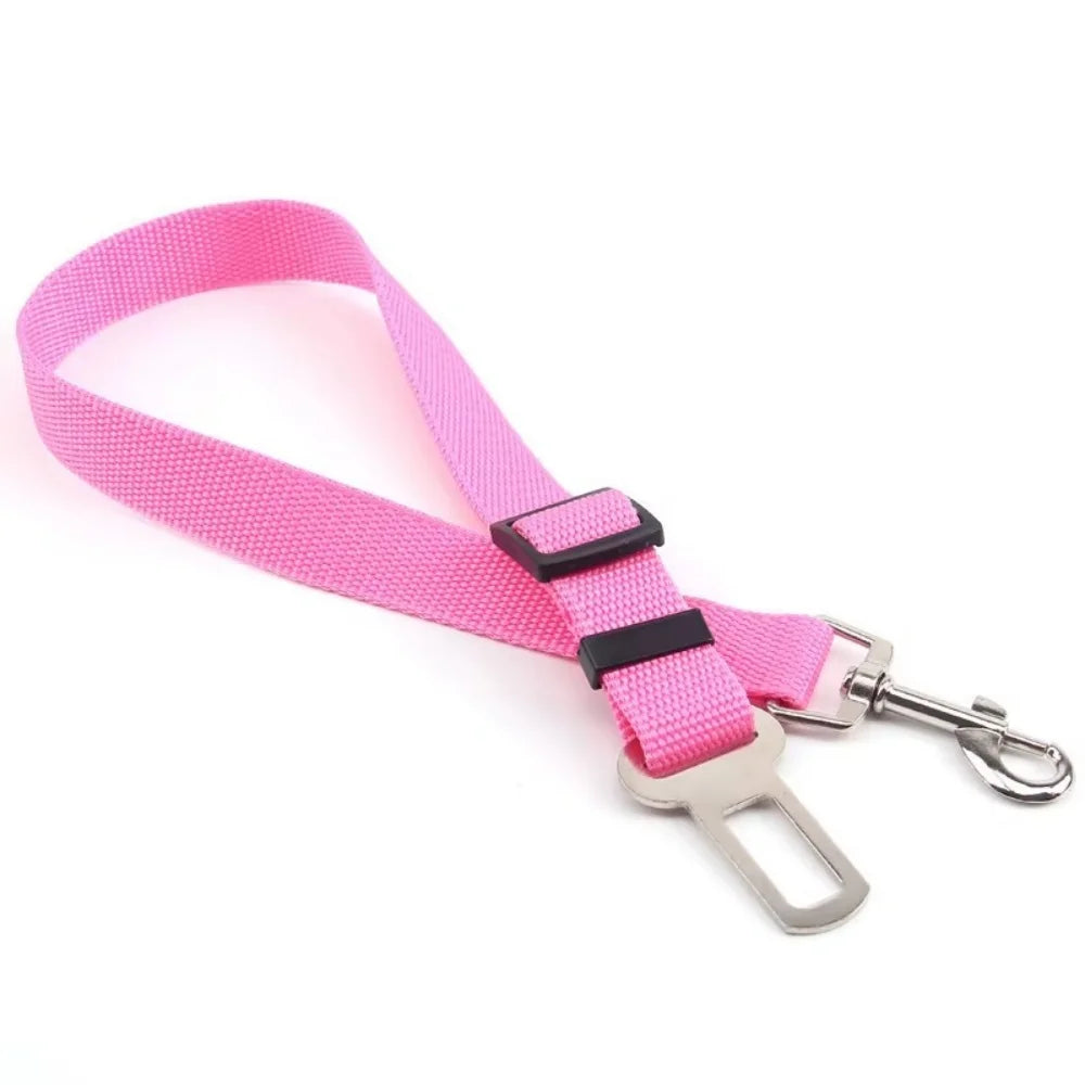 Dog Car Seat Belt Safety Protector Travel Pets Accessories Dog Leash Collar Breakaway Solid Car Harness