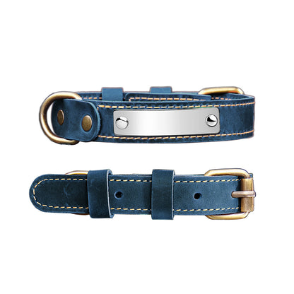 Genuine Leather Pet Collar for Dogs