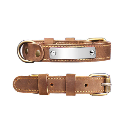 Genuine Leather Pet Collar for Dogs