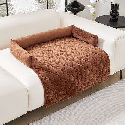 Plush Dog Bone Pet Bed with Pillow